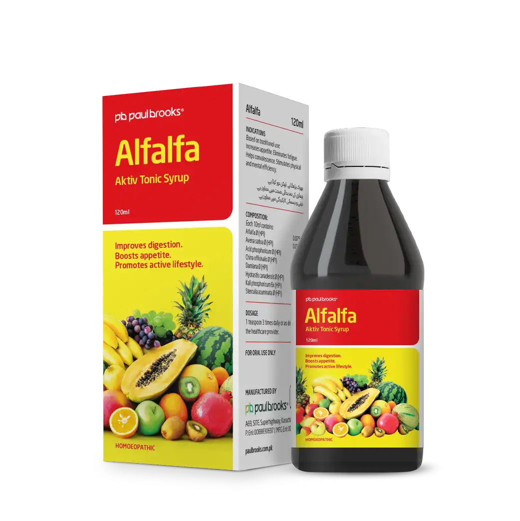 Alfalfa Aktiv Tonic Syrup to improve digestion boost appetite, promotes active lifestyle