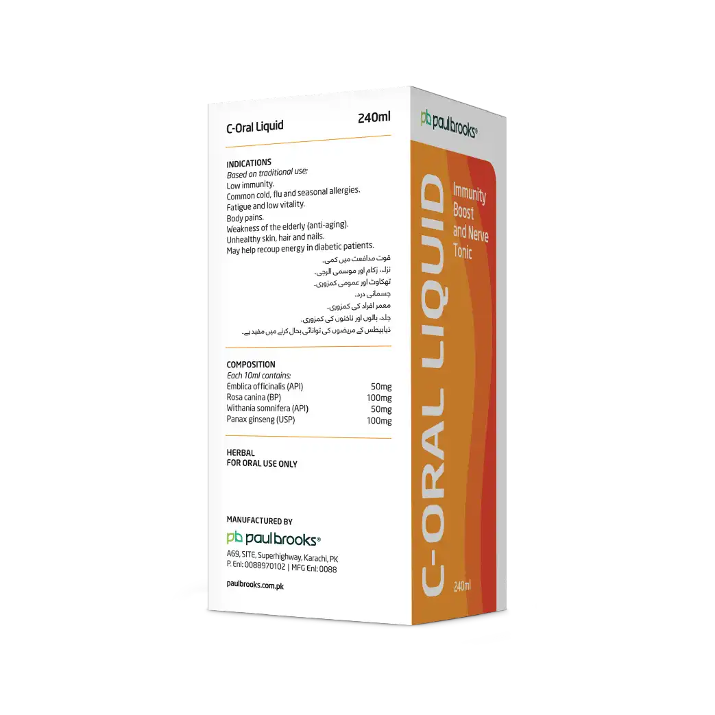 C-Oral Liquid - Immunity Boost And Nerve Tonic Price In Pakistan