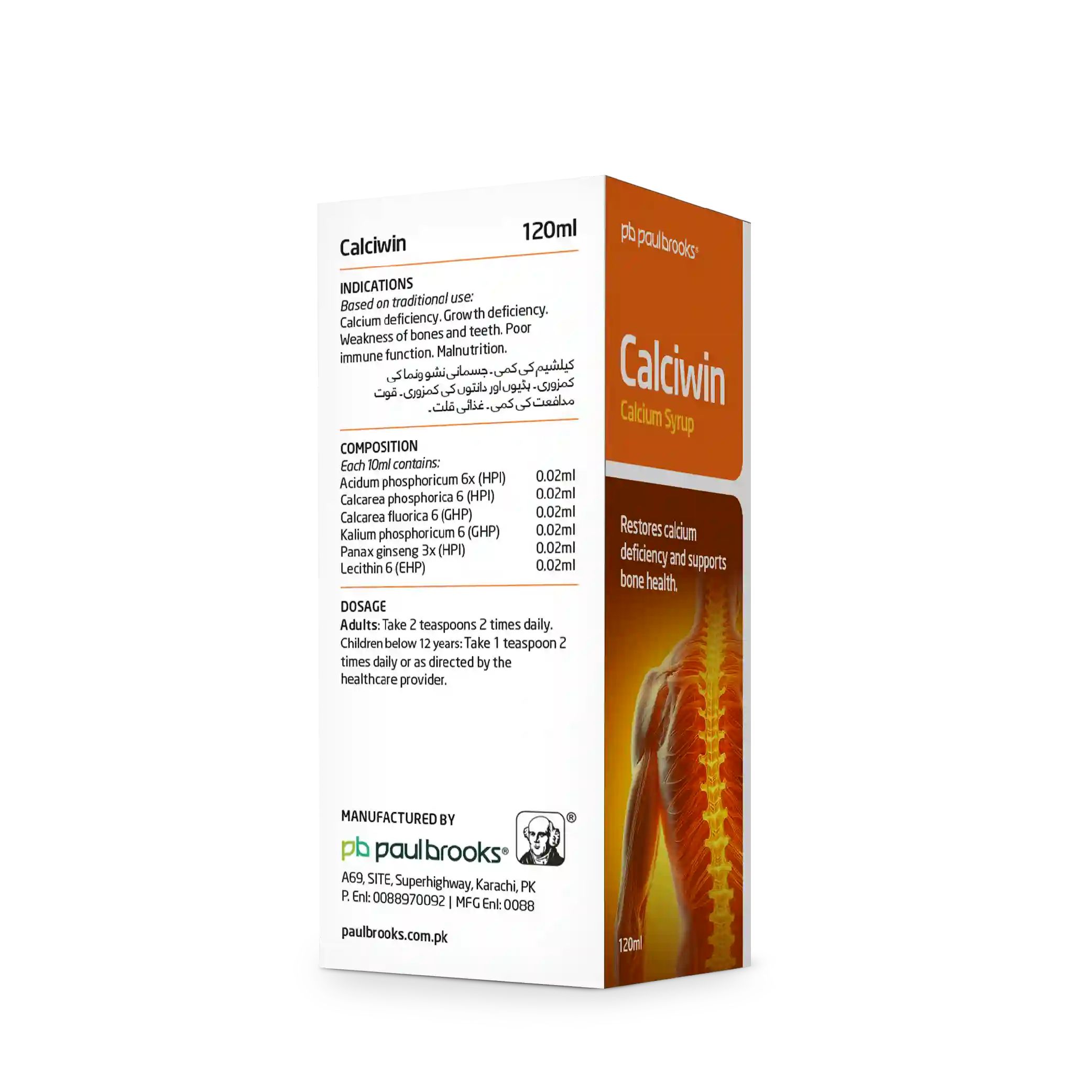 Calciwin Calcium Syrup to restore calcium defiency and support bone health 