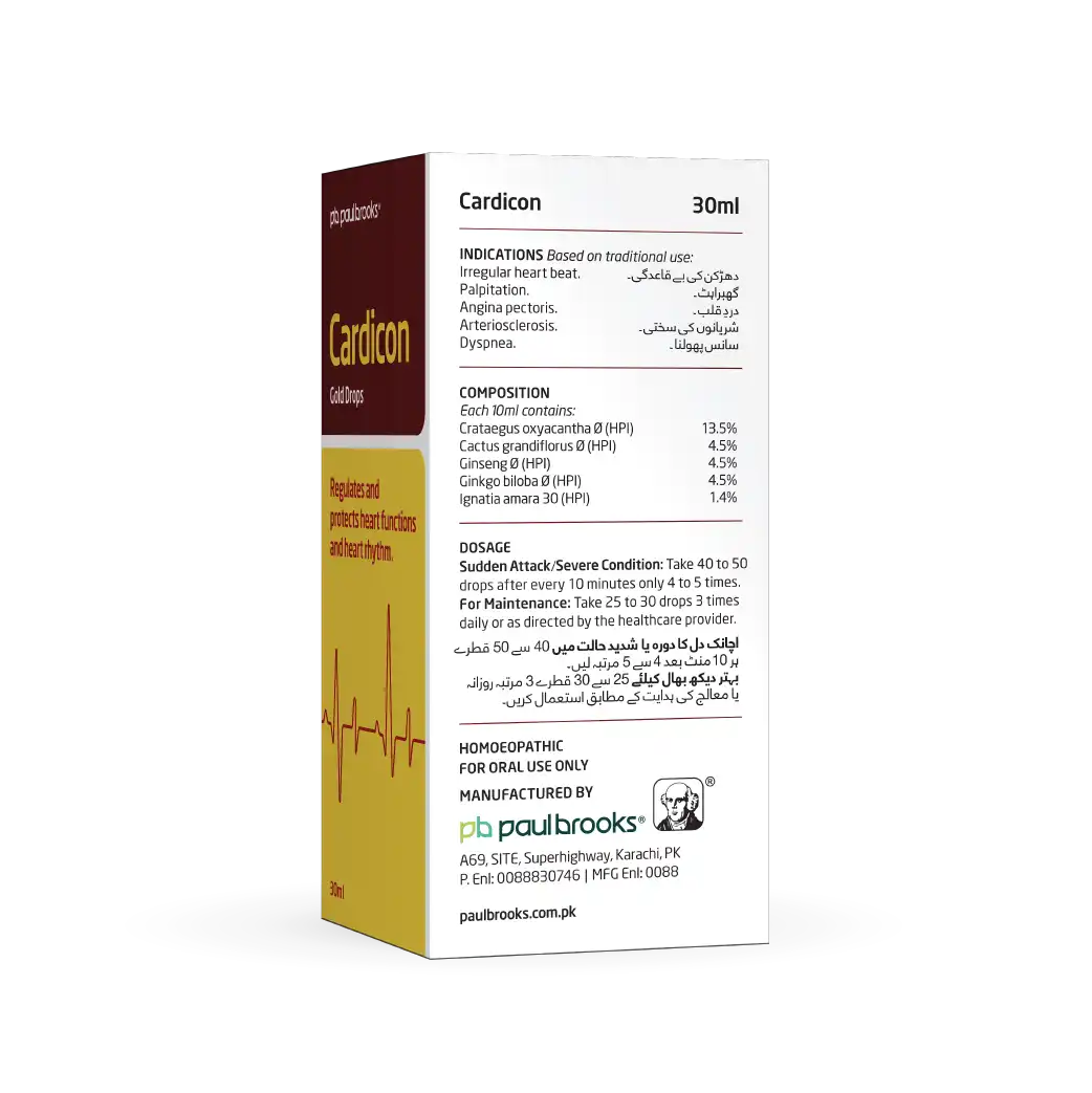 Cardicon Gold Drops - Regulates & Protect Heart Functions and Heart Rhythm in Pakistan