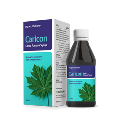 Caricon Carica Papaya Syrup to support recovery from low platelets price in pakistan