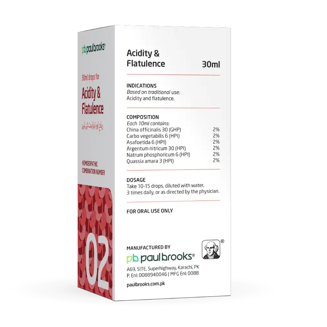 Combination Number 02 Drops for Acidity and Flatulence Price In Pakistan