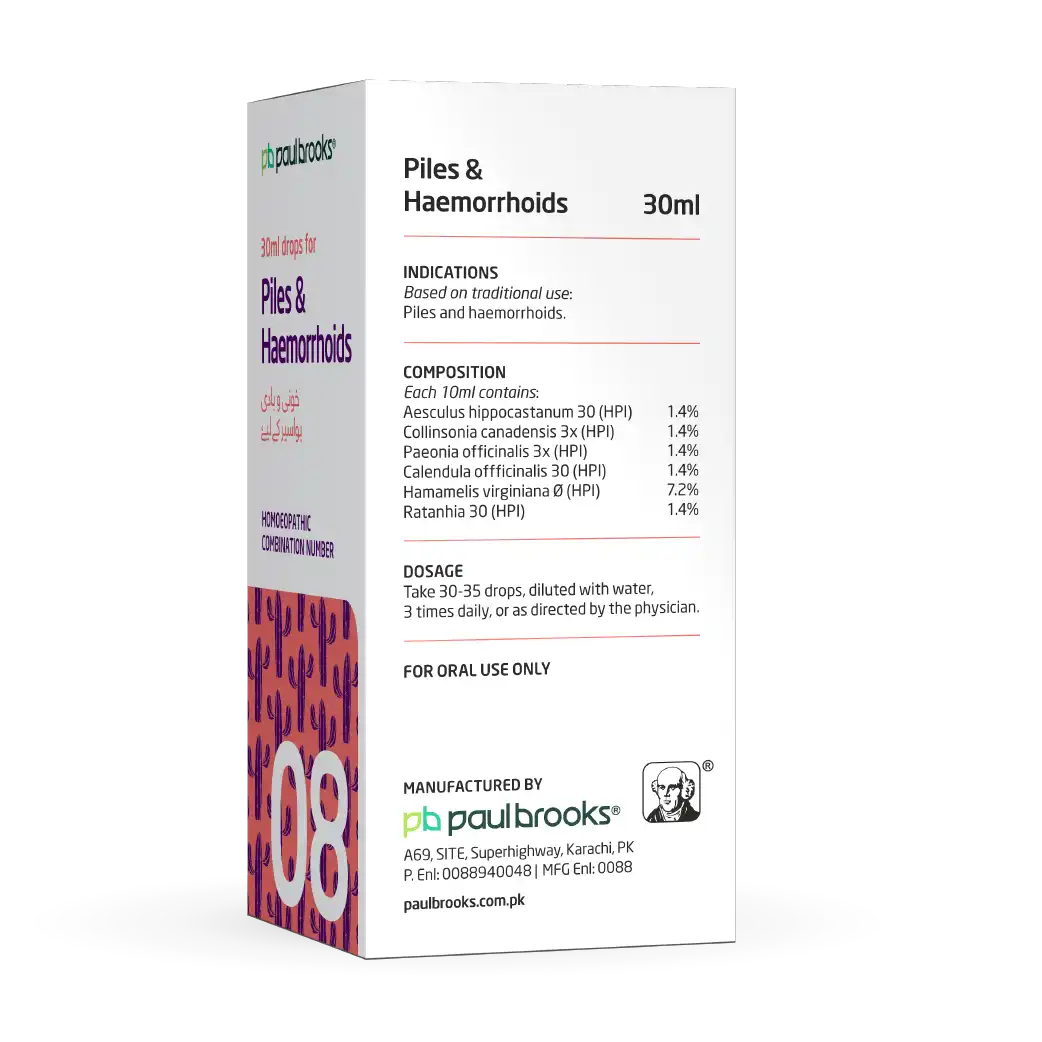 Combination Number 08 Drops for Piles and Haemorrhoids Price In Pakistan