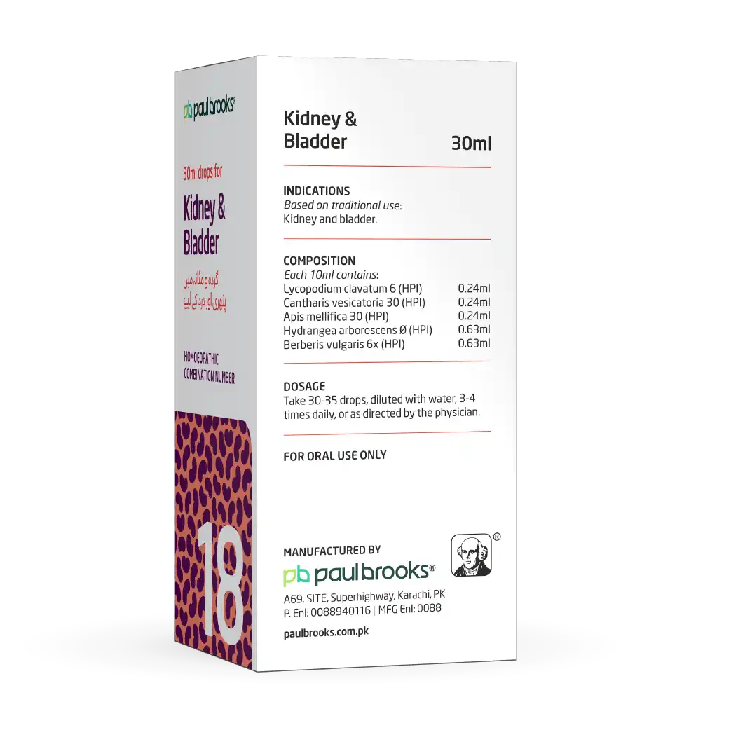 Combination Number 18 Drops for Kidney and Bladder Price In Pakistan