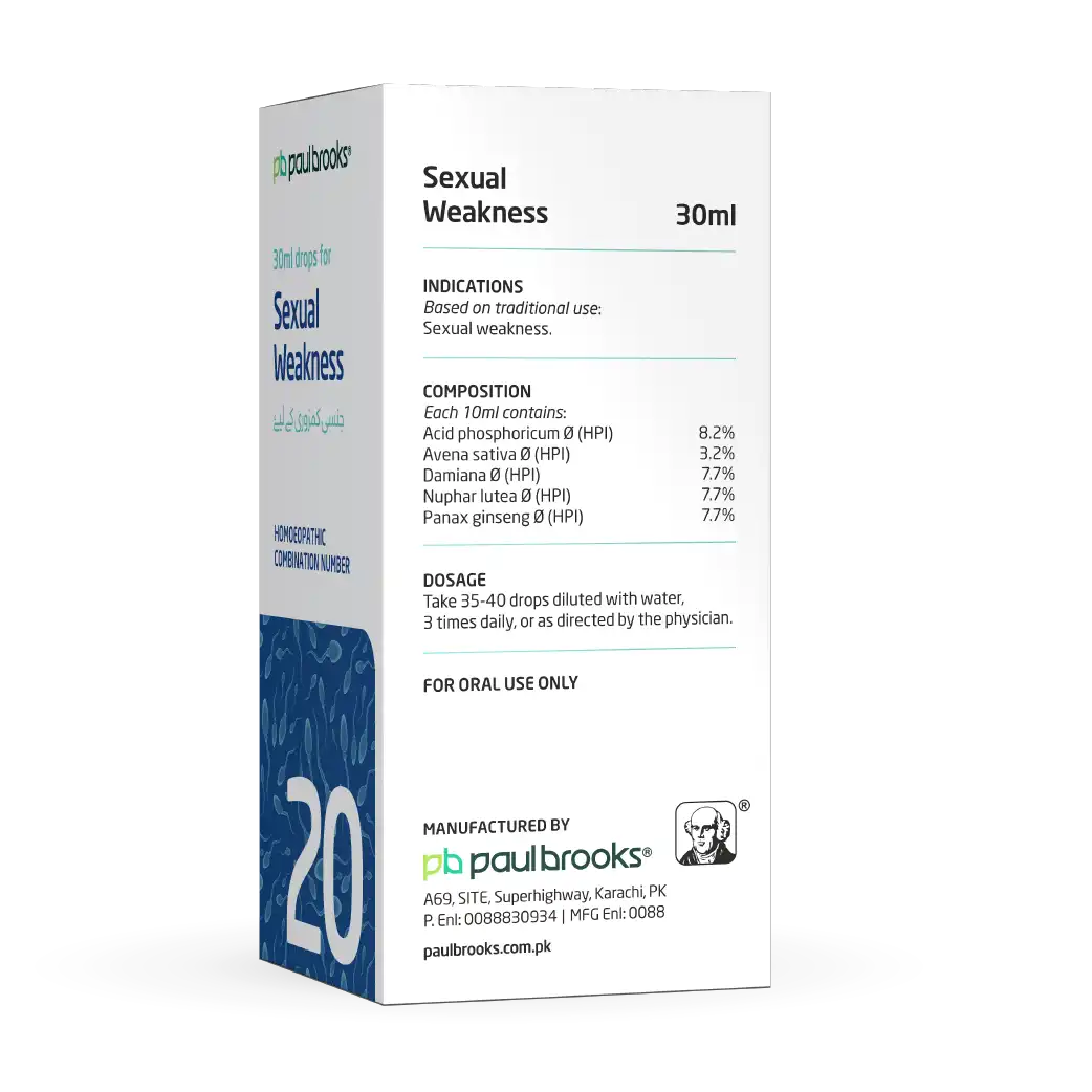 Combination Number 20 Drops for Sexual Weakness Price In Pakistan