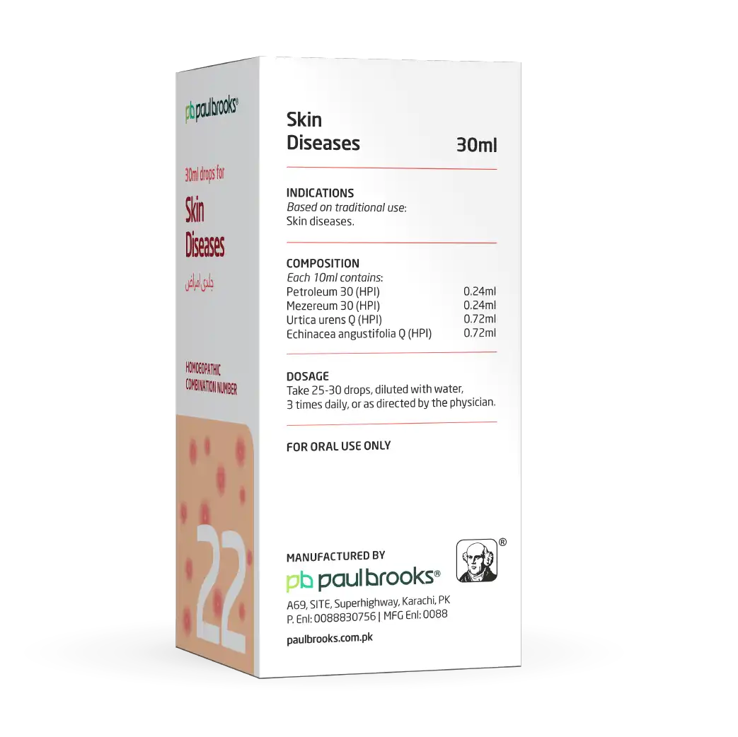 Combination Number 22 Drops for Skin Diseases Price In Pakistan