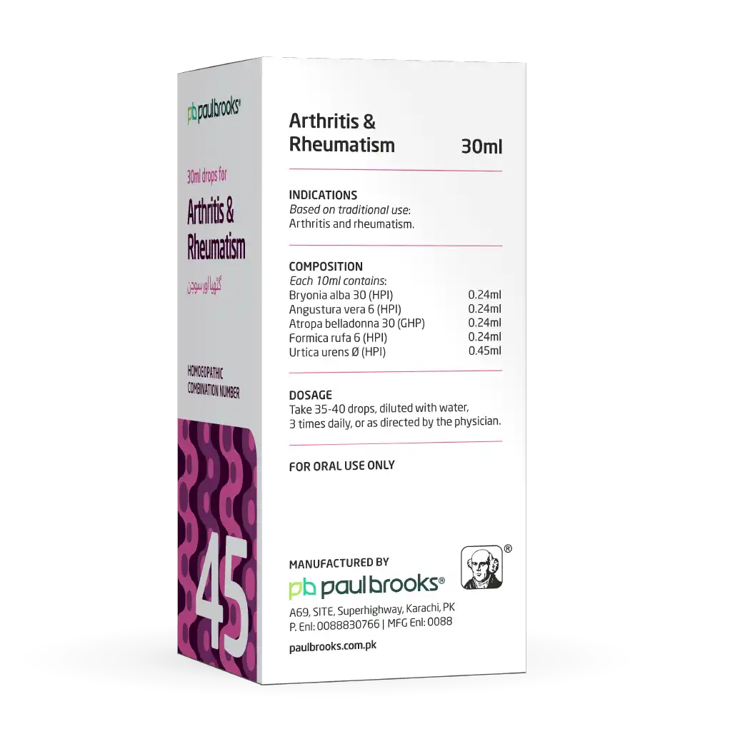 Combination Number 45 Drops for Arthritis and Rheumatism Price In Pakistan