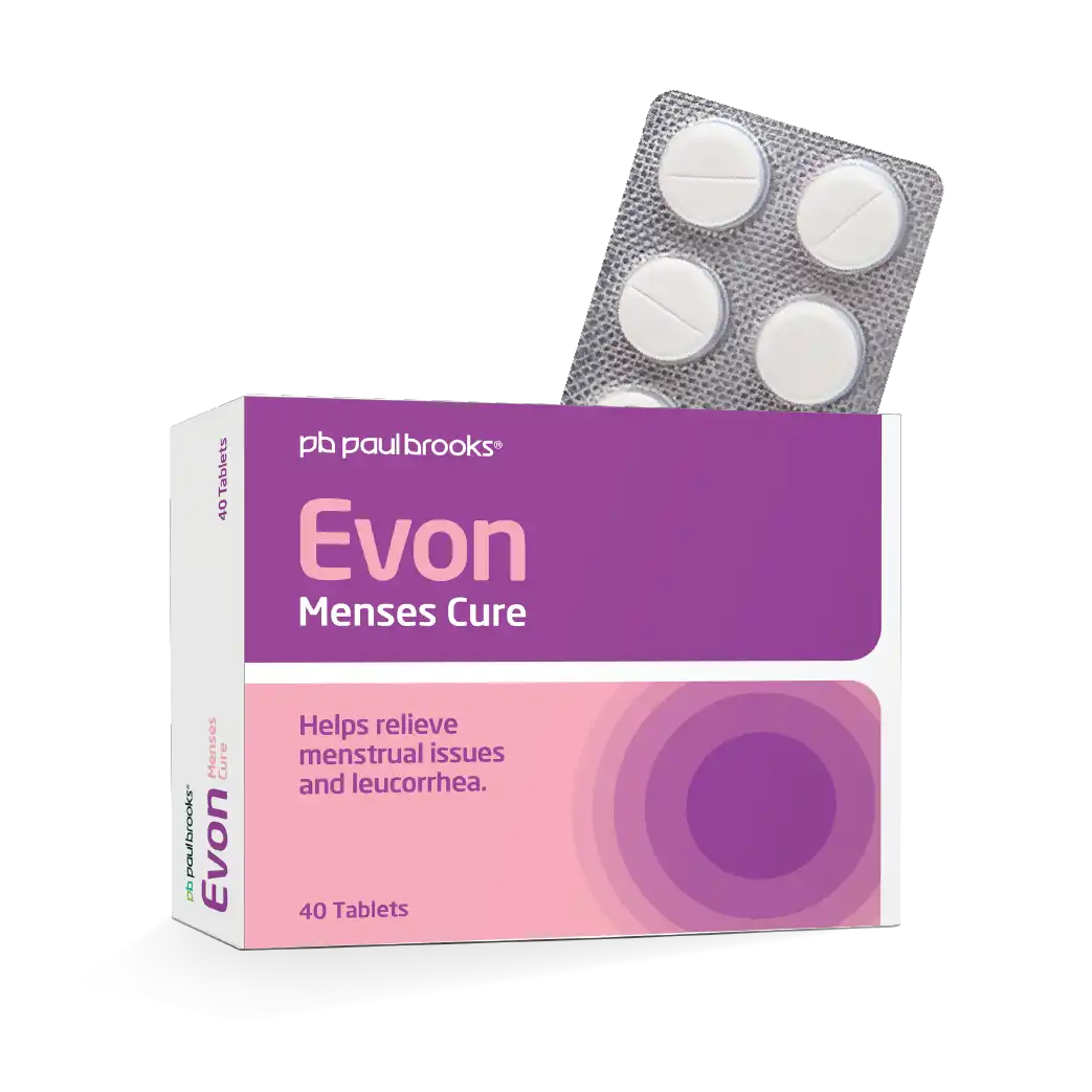 Evon Menses Cure Tablets - Helps Relieve Menstural Issues And Ieucorrhea