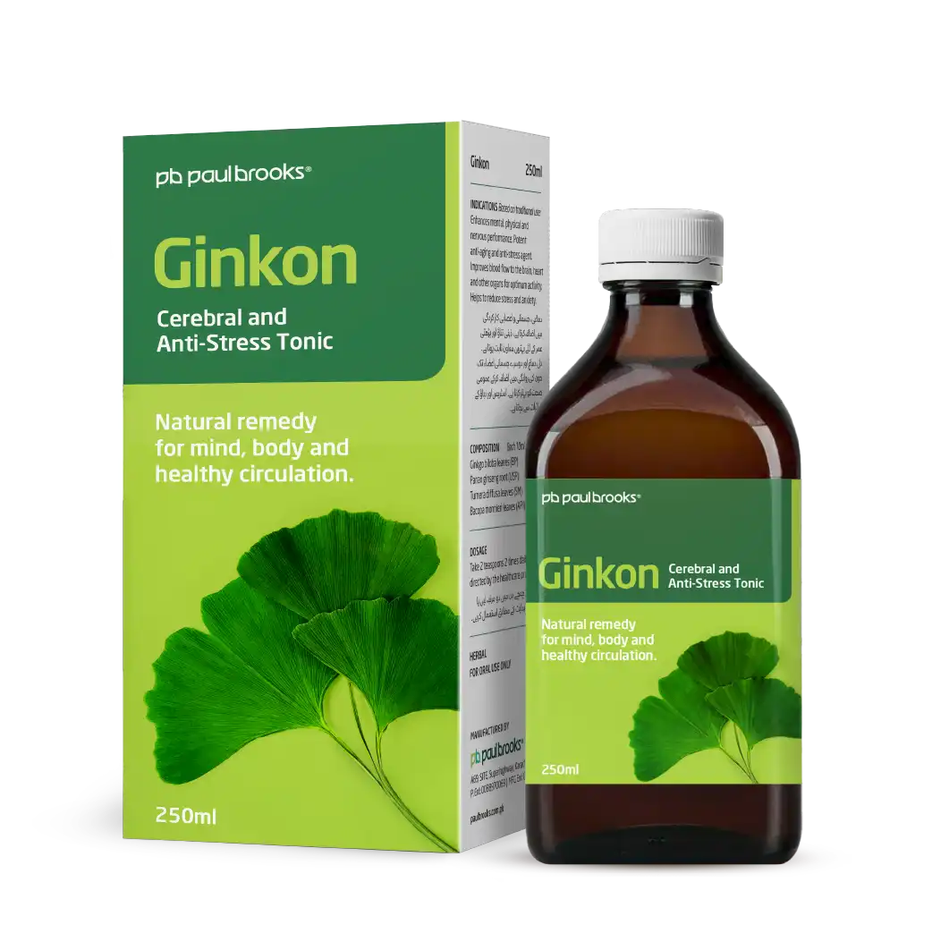 Ginkon Cerebral and Anti Stress Tonic - Natural Remedy For Mind, Body and Healthy Circilation