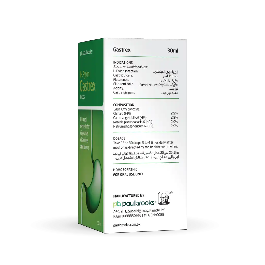 H.Pylori Gastrex Drops - Natural Remedy For digestive Disorders and Ulcers Price In Pakistan