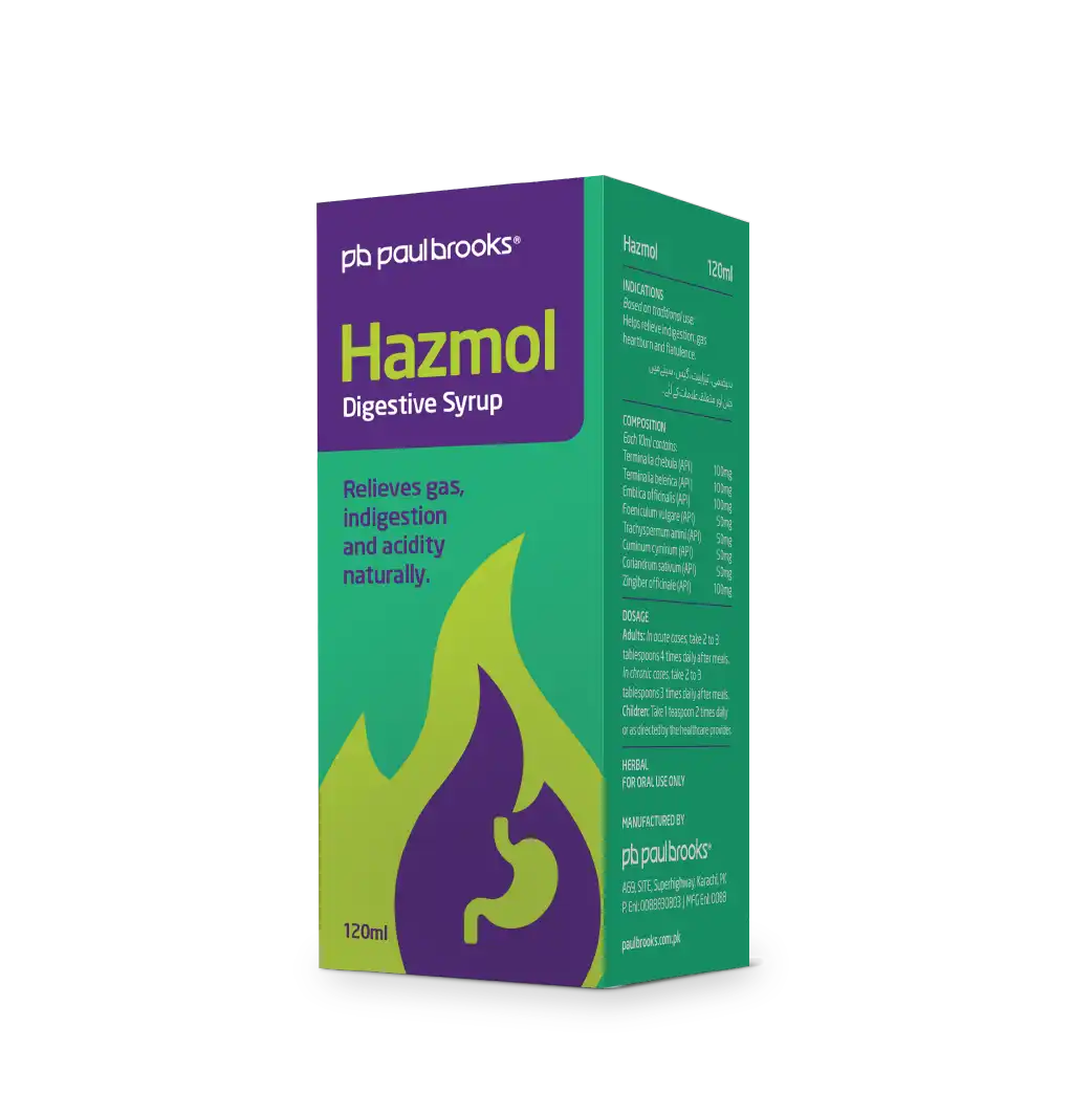Hazmol Digestive Syrup Relieves gas, indigestion and acidity naturally price in pakistan.