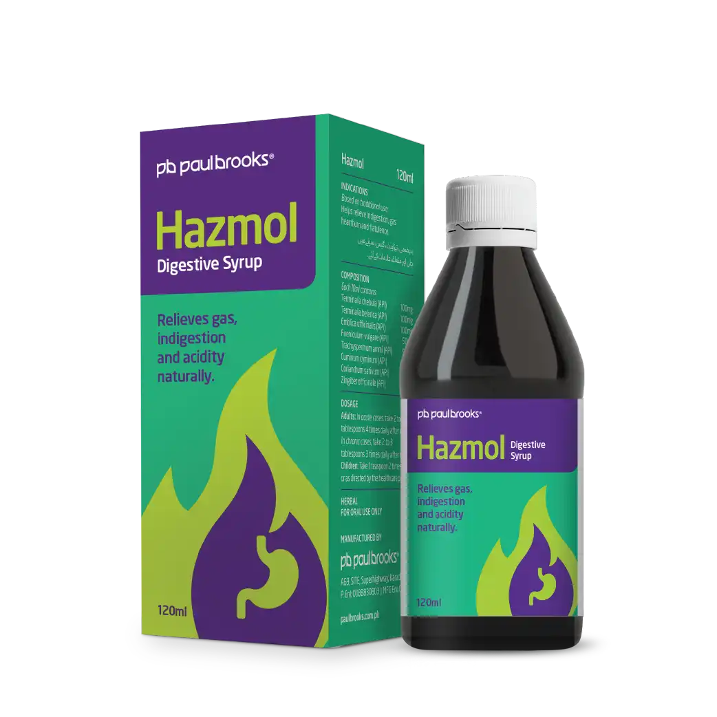 Hazmol Digestive Syrup Relieves gas, indigestion and acidity naturally price in pakistan.