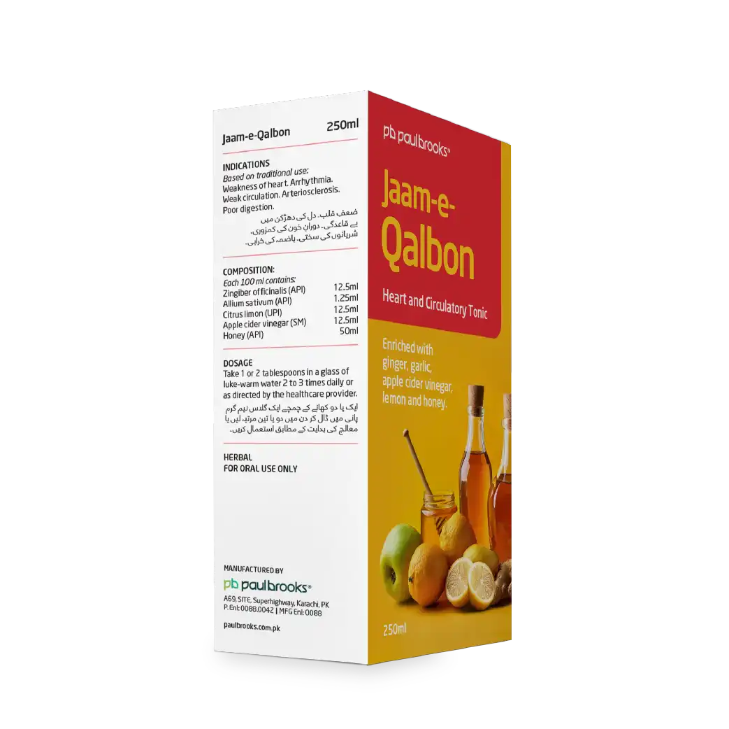 Jaam-e-Qalbon Heart and Circulatory Tonic - Enriched with ginger, garlic, apple cider vinegar lemon and honey in pakistan