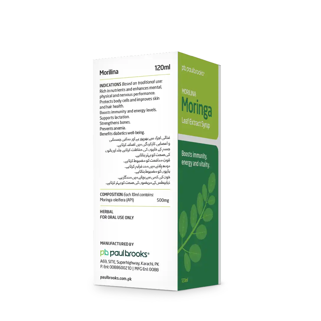 Morilina Moringa Leaf Extract Syrup to boost immunity, energy and vitality price in pakistan
