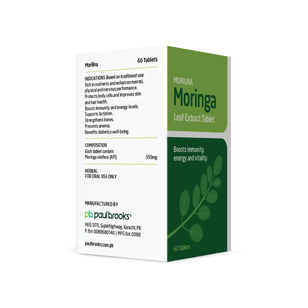 Morilina Moringa Leaf Extract Tablet For Boosts Immunity, Energy And Vitality Price In Pakistan