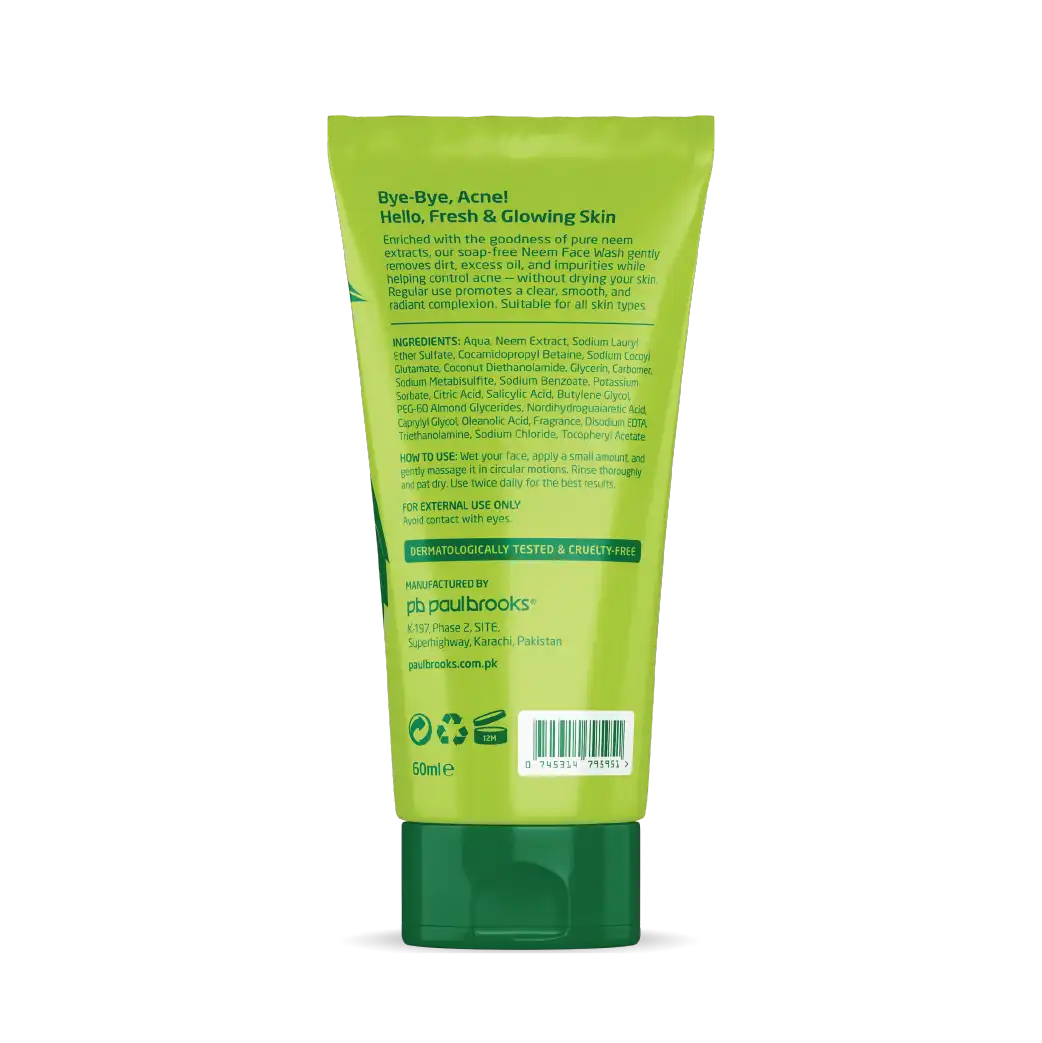 Neem Face Wash Purifying Cleanser for Clear and Acne Free Skin Price In Pakistan