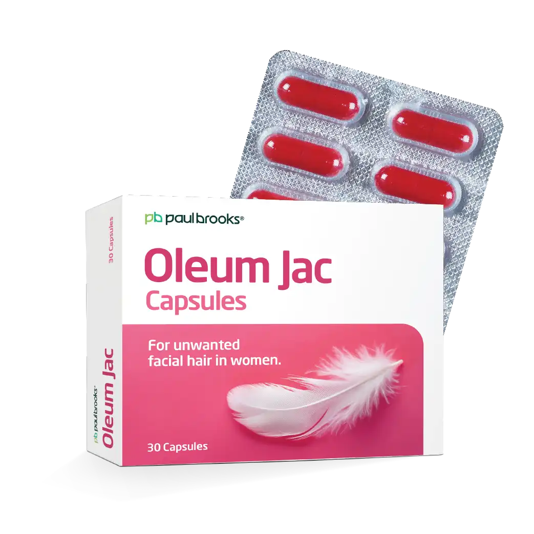 Oleum Jac Capsule for unwanted facial hair In Women in Pakistan