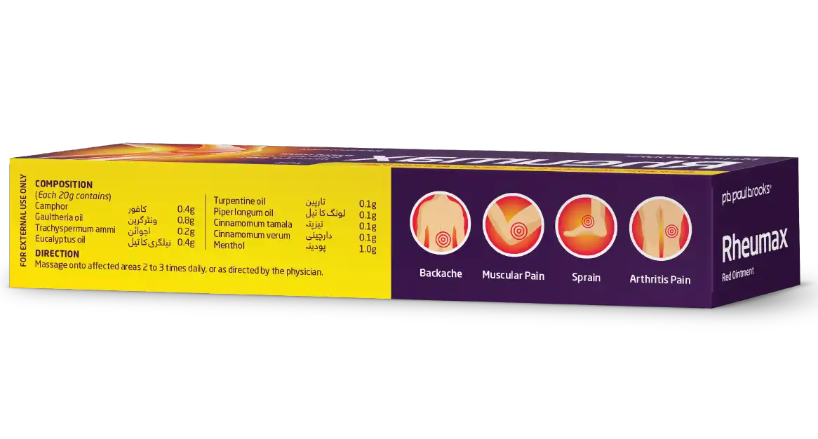 Rheumax Red Ointment for rapid relief from joint and muscular pain price in pakistan