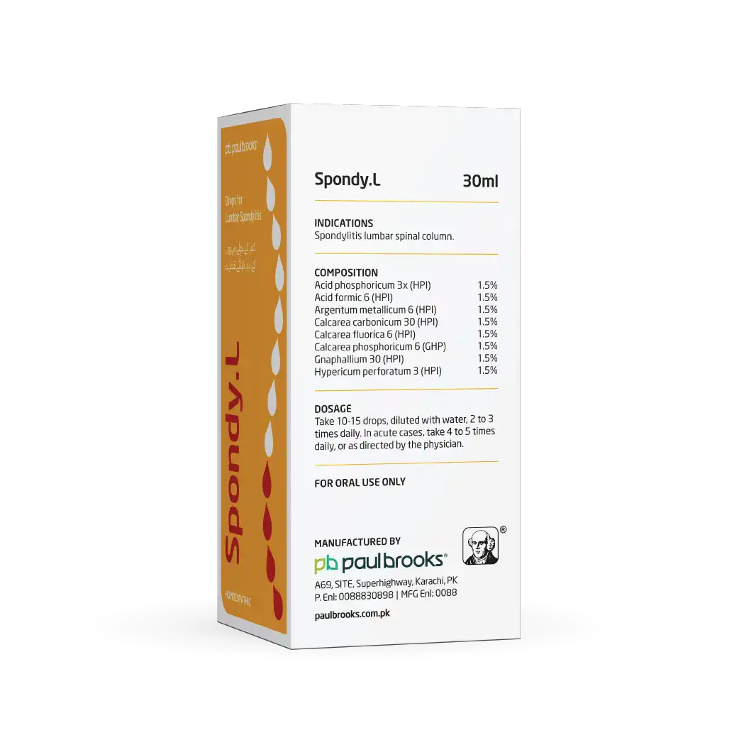 Spondy L Drops For Lumbar Pondylitis price in pakistan