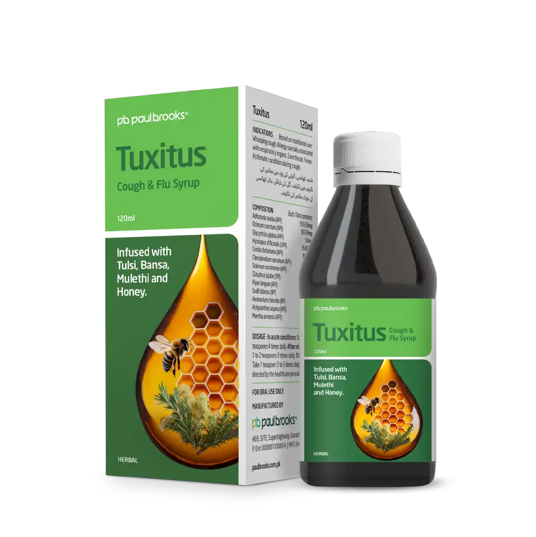 Tuxitus Cough & Flu Syrup - Infused With Tulsi, Bansa, Mulethi And Honey
