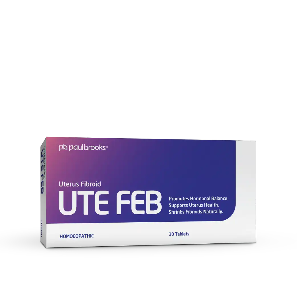 Uterus Fibroids UTE FEB tablets to promote harmonal balance, supports uterus health, shrinks fibrids naturally in Pakistan