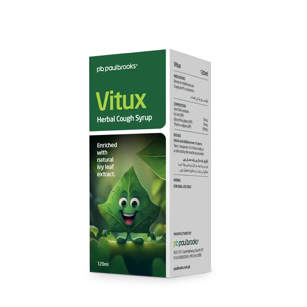 Vitux Herbal Cough Syrup enriched with natural ivy leaf extract Price in Pakistan