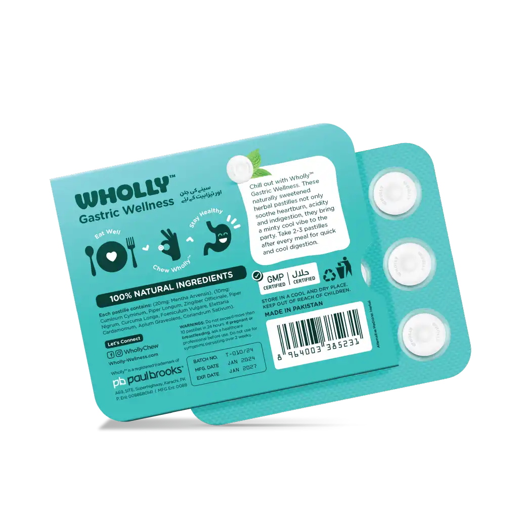 Wholly Gastric Wellness Refreshing minty escape from heartburn and acidity price in Pakistan